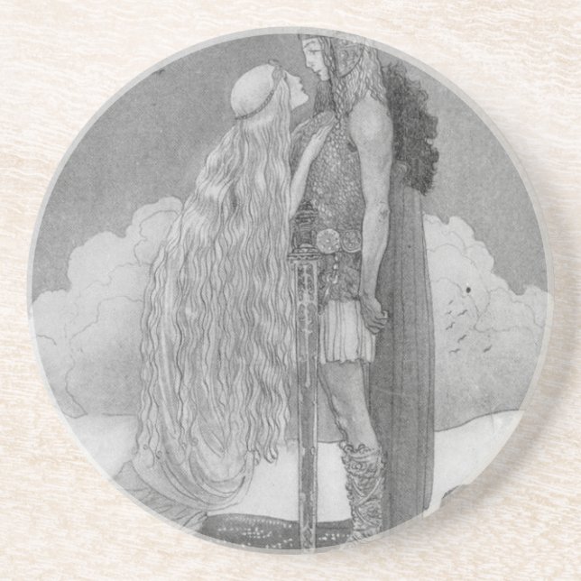 Freja and Svipdag by John Bauer Coaster (Front)