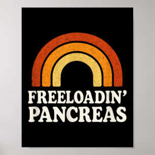 Freloadin Pancreas - Diabetic Awareness Humourous  Poster