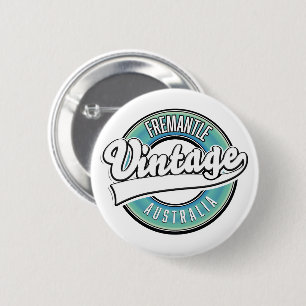 Fremantle australia vintage style logo. 6 cm round badge