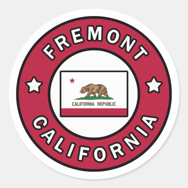 Fremont California Classic Round Sticker (Front)