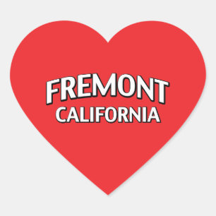 Fremont California Heart Sticker