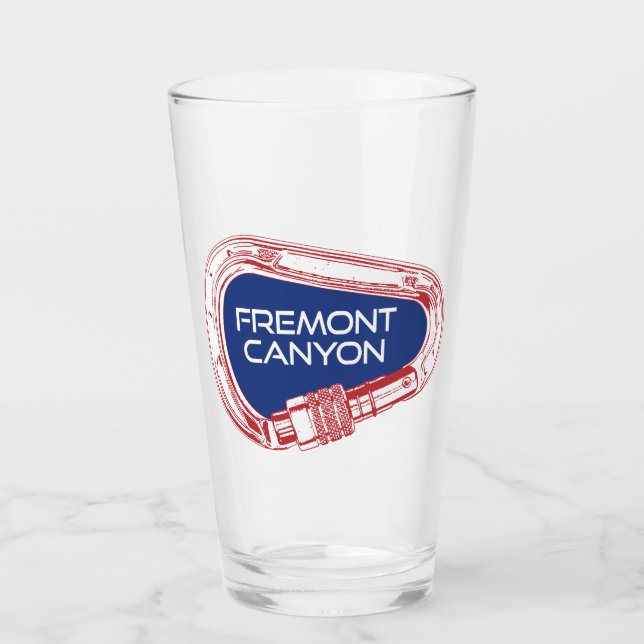 Fremont Canyon Wyoming Rock Climbing Carabiner Glass (Front)