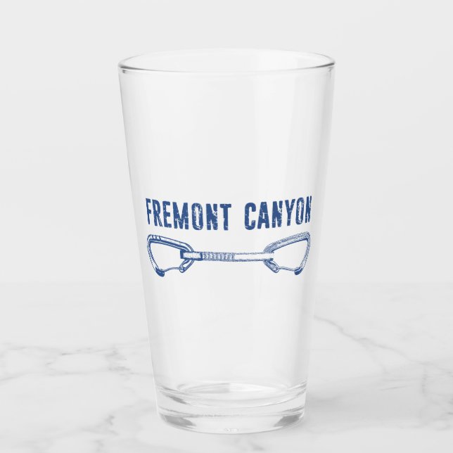 Fremont Canyon Wyoming Rock Climbing Quickdraw Glass (Front)