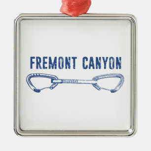 Fremont Canyon Wyoming Rock Climbing Quickdraw Metal Ornament