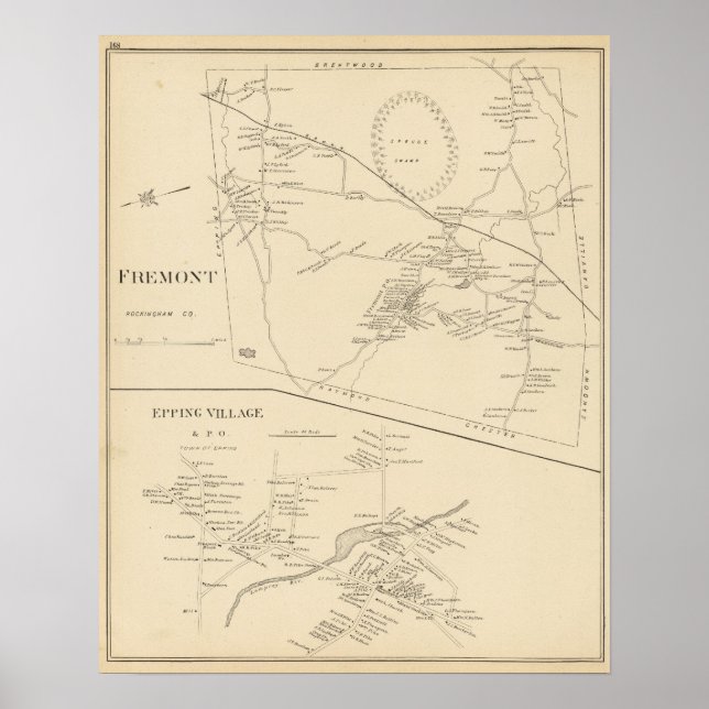Fremont, Epping Village & PO Poster (Front)