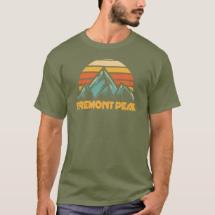 Fremont Peak Wyoming Retro Turquoise T-Shirt