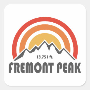 Fremont Peak Wyoming Square Sticker