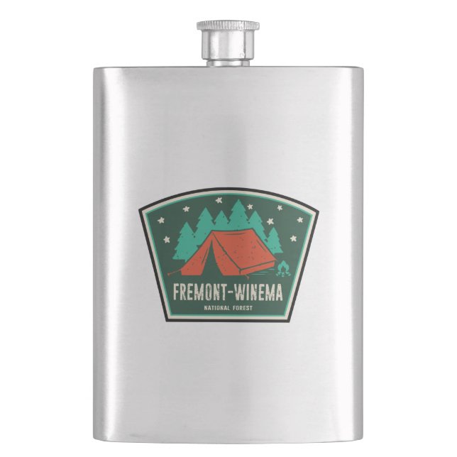 Fremont-Winema National Forest Camping Hip Flask (Front)