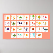 French abc poster pink edition