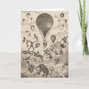 French Advertisement For Balloon Manufacturer Card