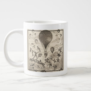 French Advertisement For Balloon Manufacturer Large Coffee Mug