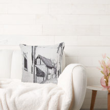 French Alley Drawing Clock