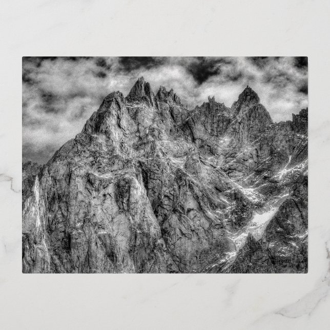 French Alps Chamonix  Foil Holiday Postcard (Front)