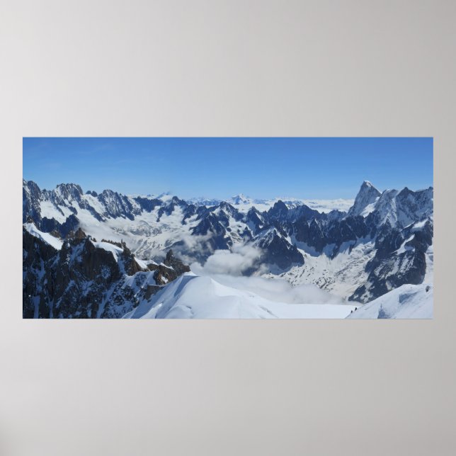 French Alps Chamonix panorama Poster (Front)