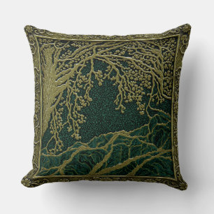 French Alps Gold Lemon Malachite  Cushion