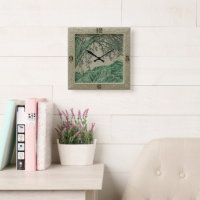 French Alps Green Wall Clock