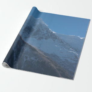 French alps mountain peaks covered with fresh snow wrapping paper