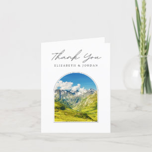 French Alps Photo Blank Thank You Card