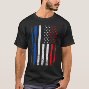 French American Flag France America Pride Heritage T-Shirt