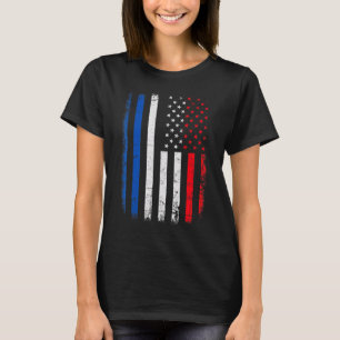 French American Flag France America Pride Heritage T-Shirt