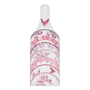 French Antique Plates   RED BUTTERFLY Board