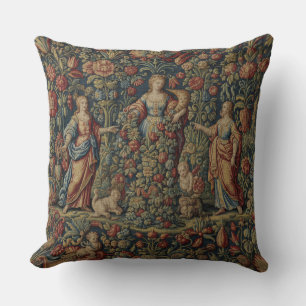 French Antique Style Roman Goddess  Abundantia Cushion