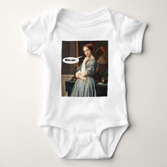 French Aristocrat Says: Bite Me Baby Bodysuit