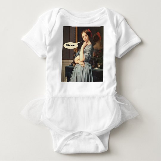 French Aristocrat Says: Bite Me Baby Bodysuit