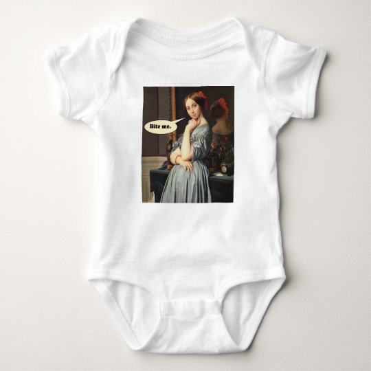 French Aristocrat Says: Bite Me Baby Bodysuit