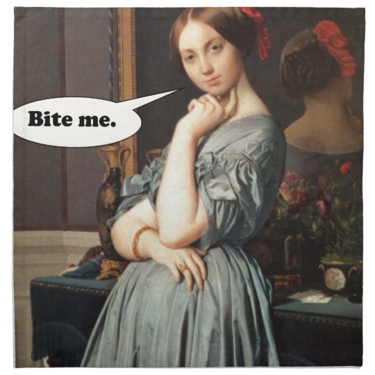 French Aristocrat Says: Bite Me Napkin