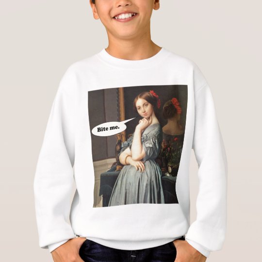French Aristocrat Says: Bite Me Sweatshirt