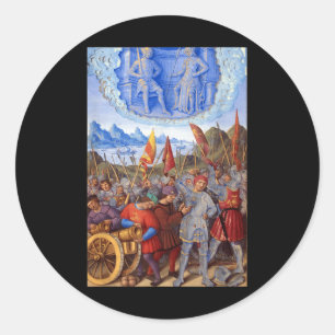 French Army Preparing For War Le Voyage De Gênes Classic Round Sticker