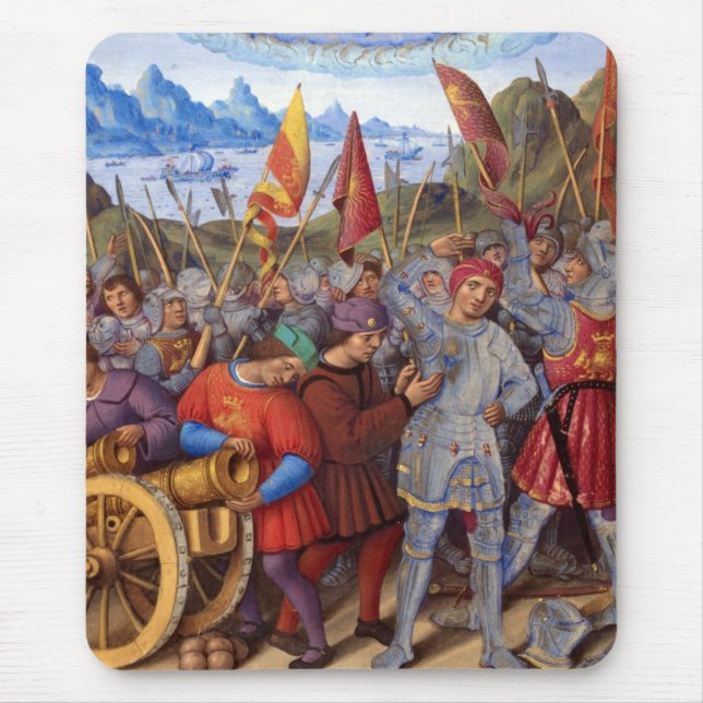 French Army Preparing For War Le Voyage de Gênes Mouse Pad (Front)