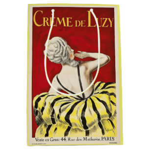 French art nouveau beauty Creme de Luzy advertisem Medium Gift Bag