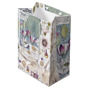 French Art Nouveau Botanical Flowers Gift Bag