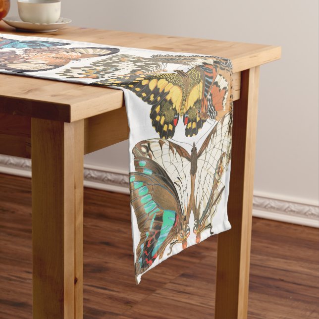 French Art Nouveau Butterflies Table Runner (In Situ)