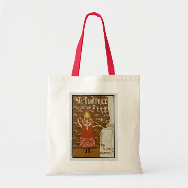 French Art Nouveau Toothpaste Ad Tote Bag (Front)