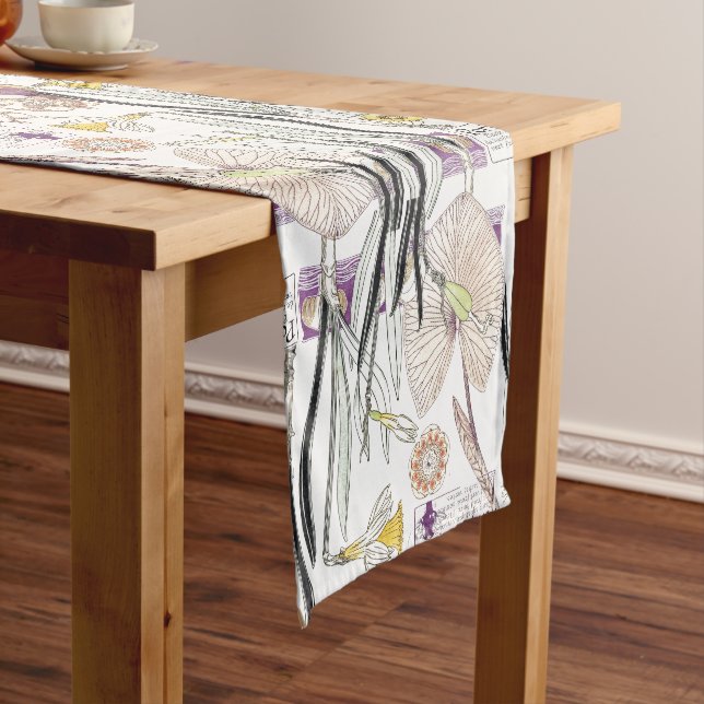 French Art Nouveau Waterlily Flower Table Runner (In Situ)