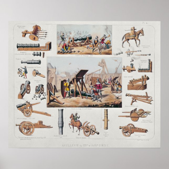 French artillery from the 14th and 15th centuries poster (Front)