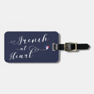 French At Heart Luggage Tag Template, France