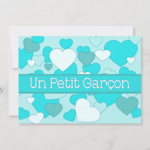 French Baby Boy Birth Announcement