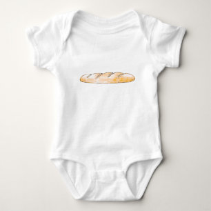 French baguette bread baby bodysuit
