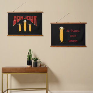 French baguette hanging tapestry