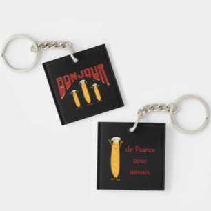 French baguette key ring
