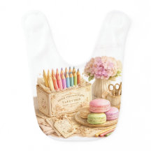 French Bakery Baby Bib | Paris Patisserie Macaron
