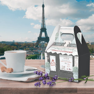 French Bakery Cafe Patisserie Black Favour Box