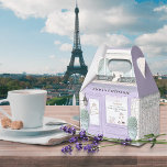 French Bakery Cafe Patisserie Lavender Favour Box<br><div class="desc">This cute french cafe/bakery/patisserie favour box features a french patisserie/bakery/cafe storefront in lavender purple. Perfect for birthdays,  baby showers,  bridal showers,  weddings and any occasions. Personalise for your needs. You can find more matching products at my store.</div>