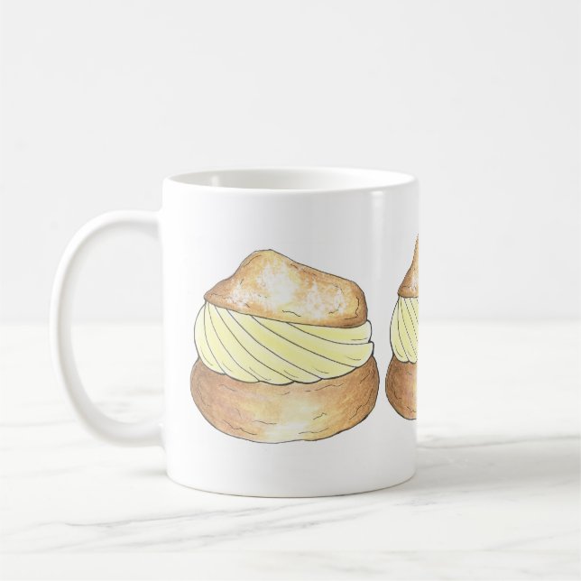 French Bakery Cream Puff Creampuff Pastry Mug (Left)