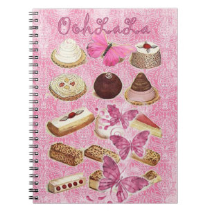 french bakery pastry cookies cake dessert notebook