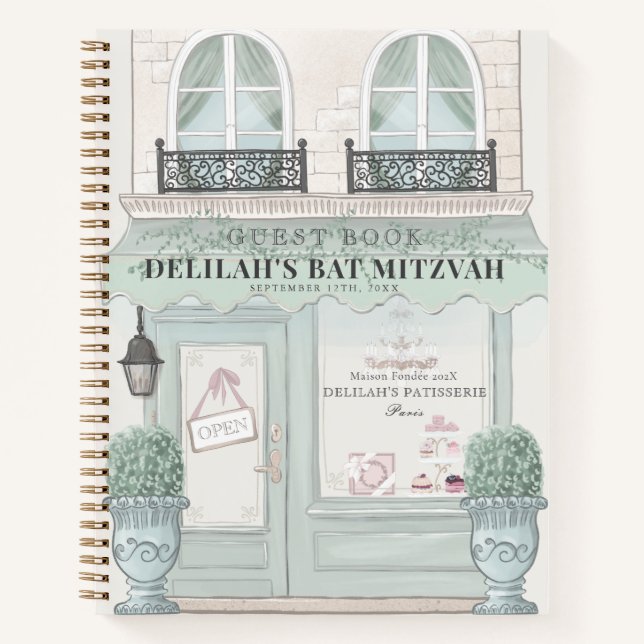 French Bakery Patisserie Gr Bat Mitzvah Guest Book (Front)